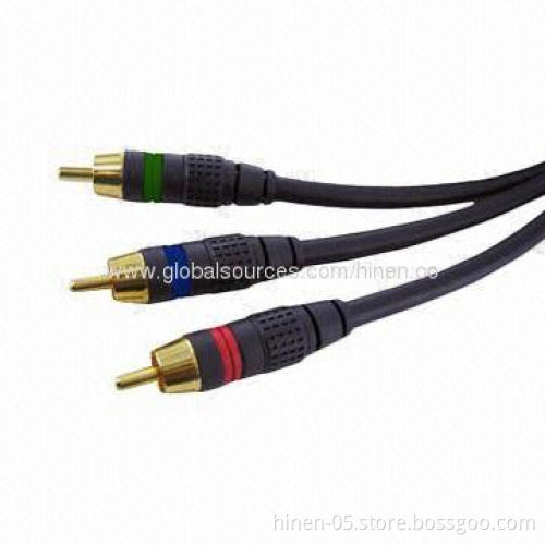 RCA*3 to RCA*3 Cable, 75 Ohms Impedance